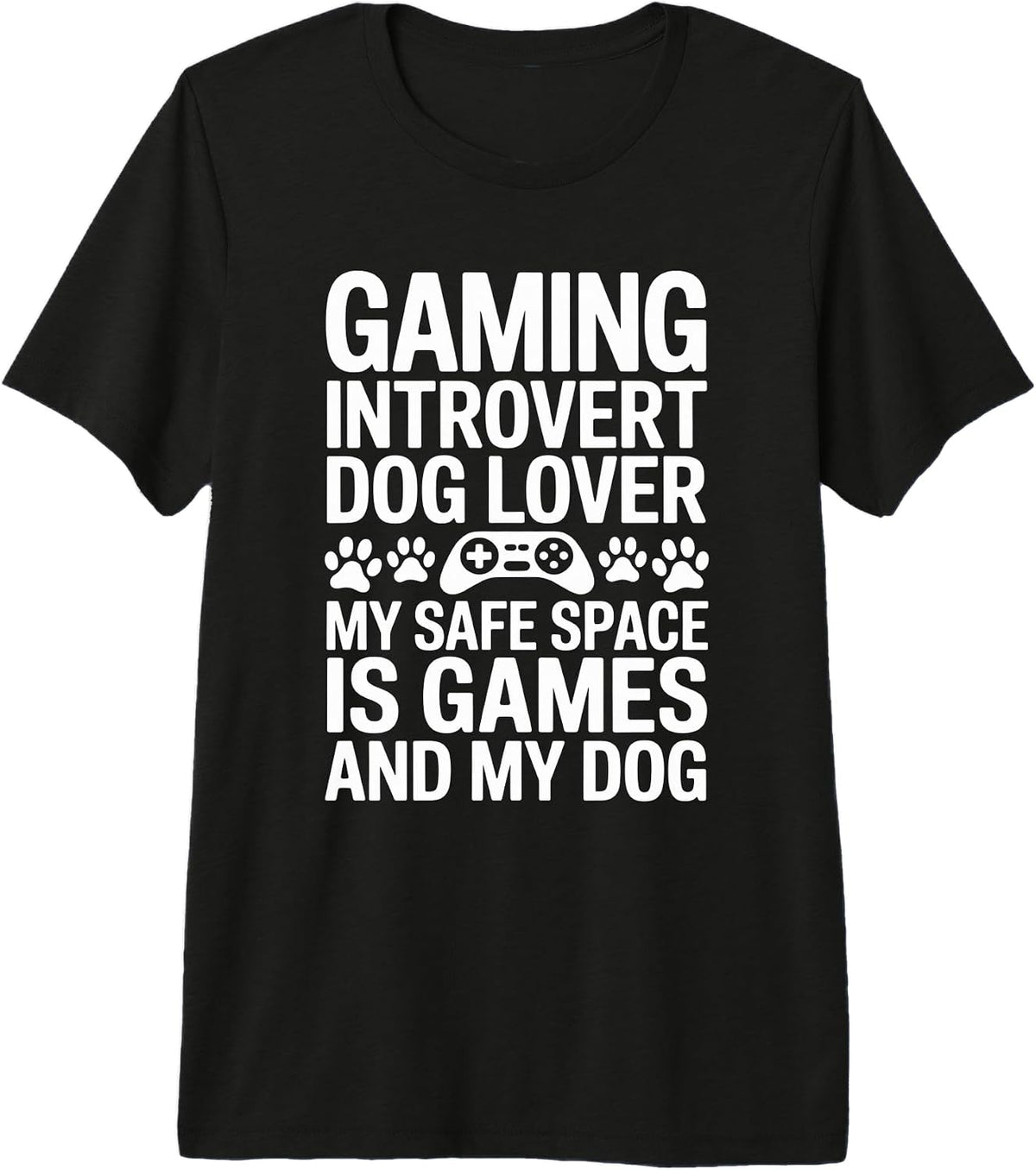 Introvert Gamer Dog Lover Retro Sunset