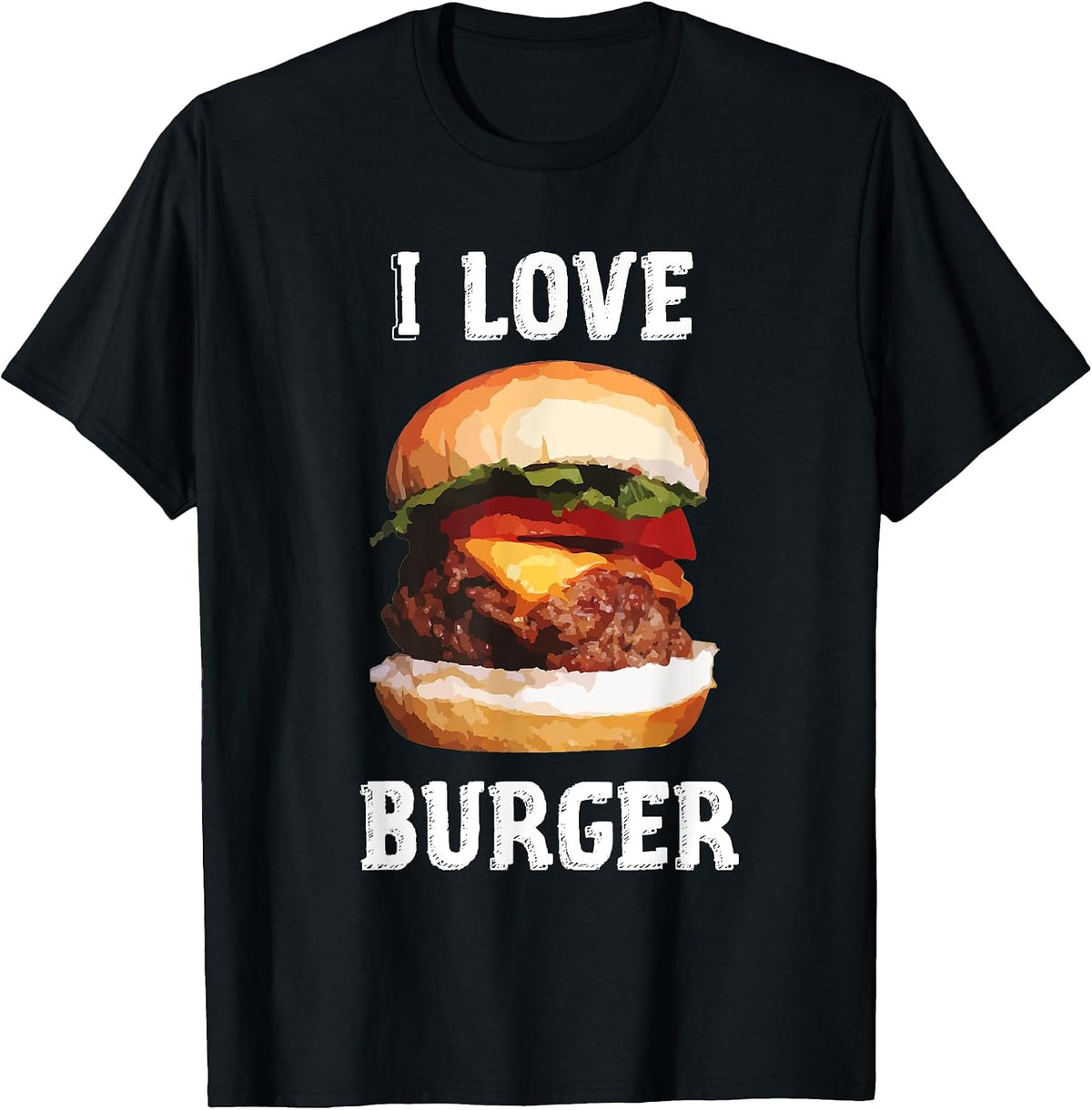 I love Burger Fast Food Shirt Gift Cheeseburger