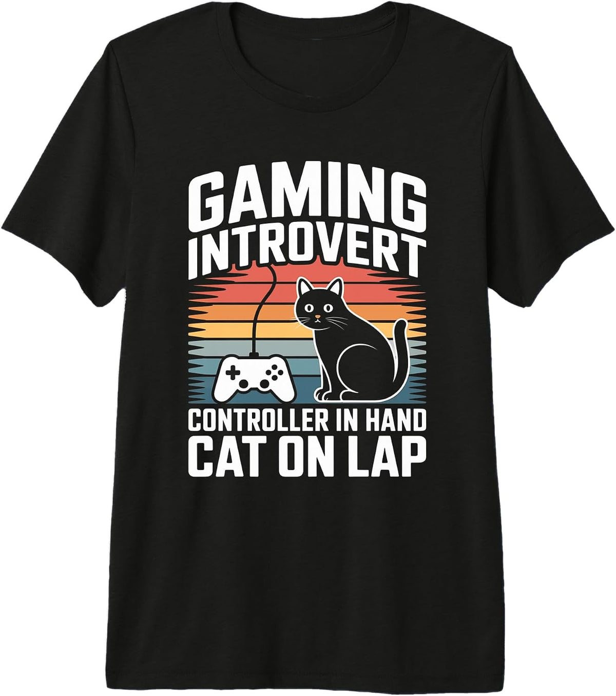 Introvert Gamer Cat Lover Retro