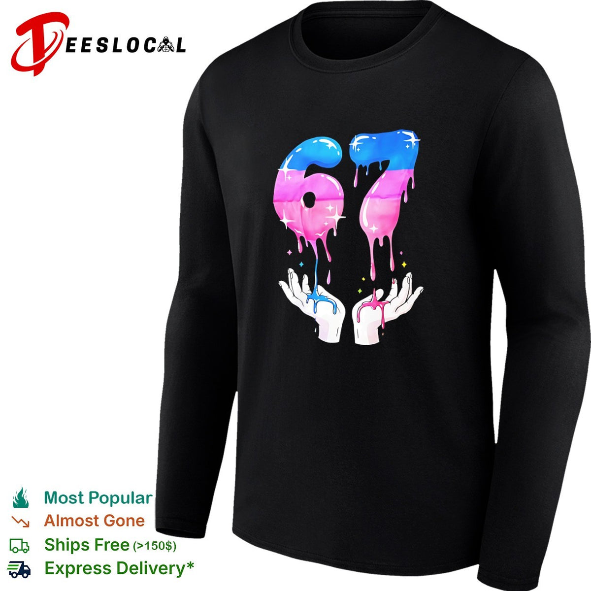 67 Drip Liquid Aesthetic Number 67 Birthday Celebration shirt