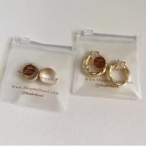 100 custom jewelry pouch, pvc transparent zipper bag，customized high-quality jewelry packaging, custom jewelry bag with you logo