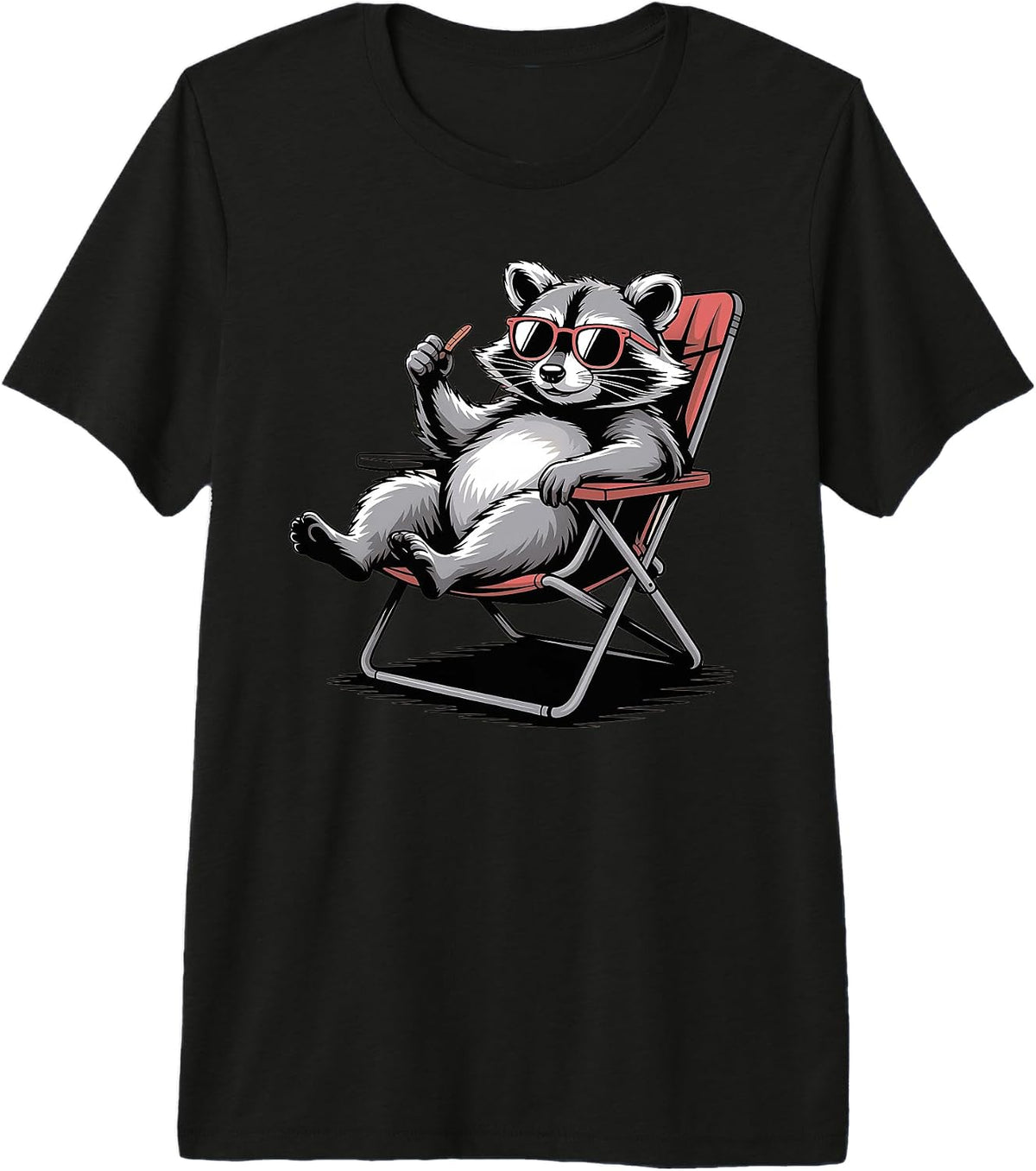 Chill Camping Raccoon Summer