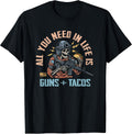 All You Need Is Guns And Tacos Retro Skeleton