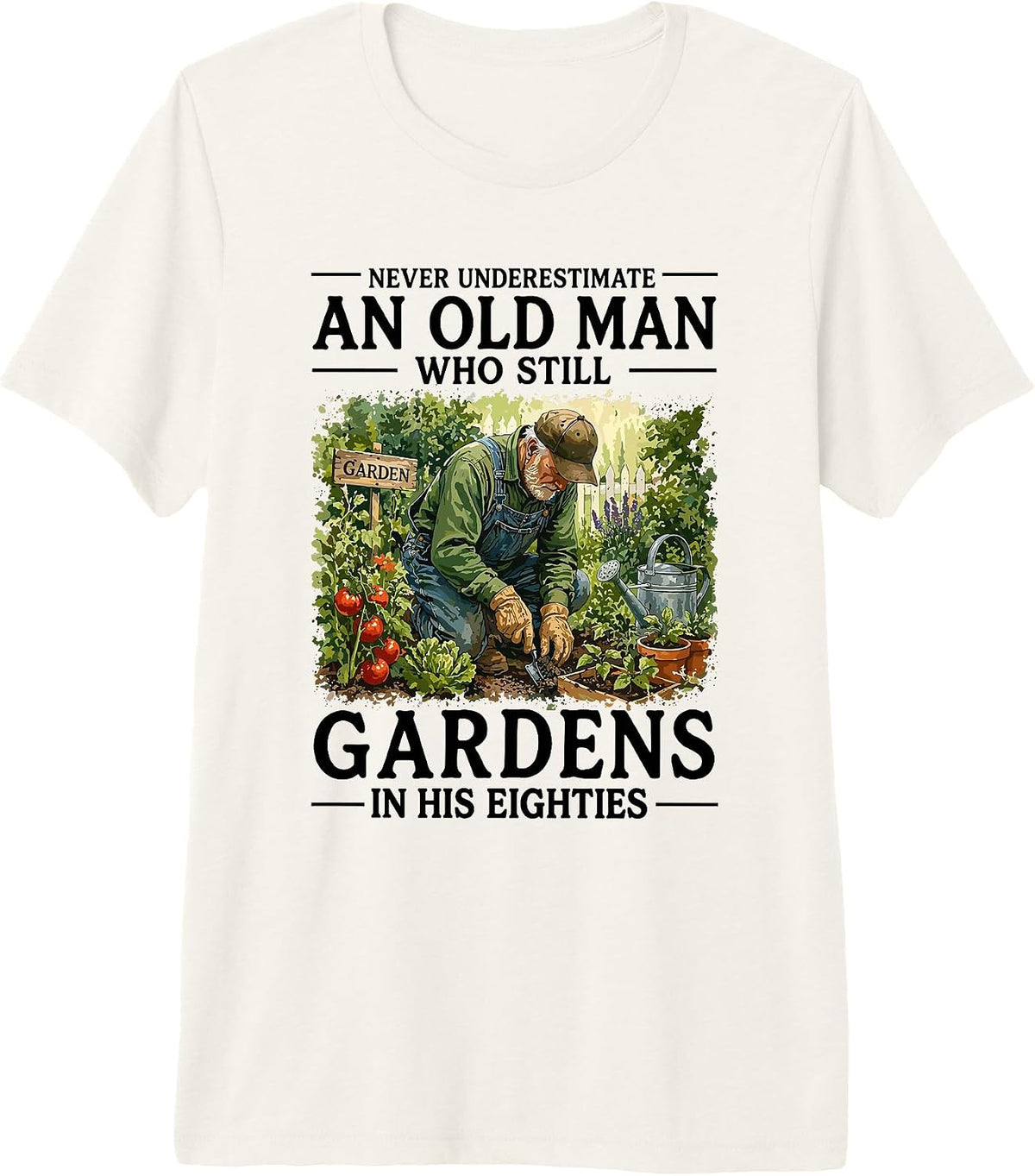 Eighties Garden Man Senior Gardener Lifestyle