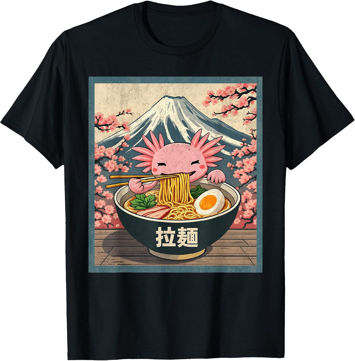 Axolotl Ramen Anime Shirt For Men Women Kids