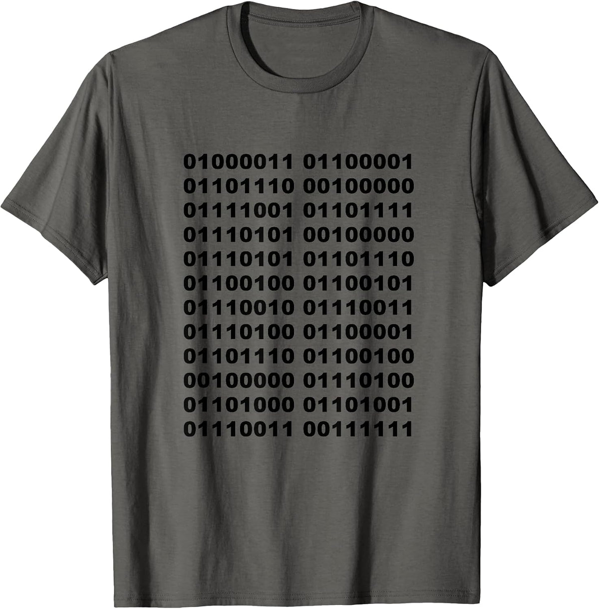 Binary code t-shirt - Can you understand this?