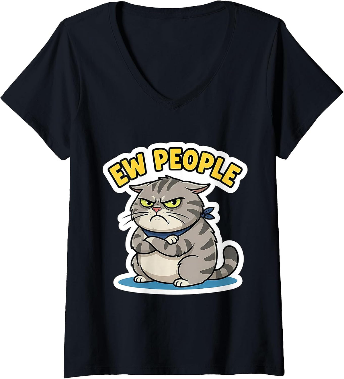Ew People Funny Cat Introvert Anti Social Merch