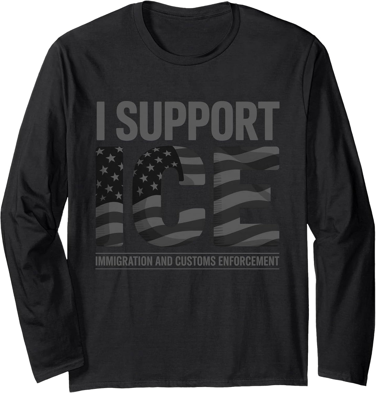 American Flag Border Patrol Support ICE Tee