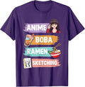 Cute Anime Ramen Boba Sketching Teen Girls & Women