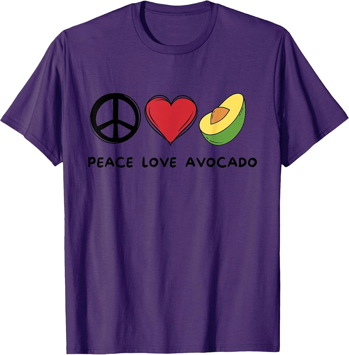 Peace, Love And Avocado Retro Avocado Food Lover