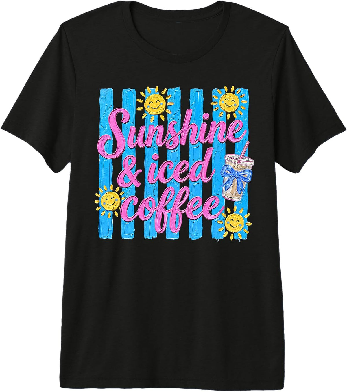 Iced Coffee Summer Vacation Bow Caffeine Morning
