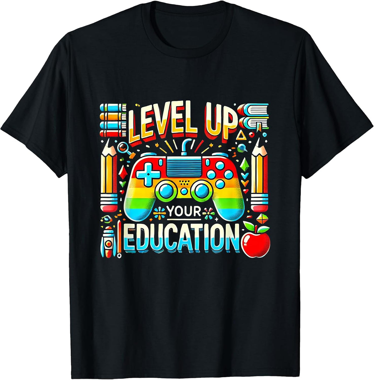 Level Up Education Gamer Student Geek Nerd