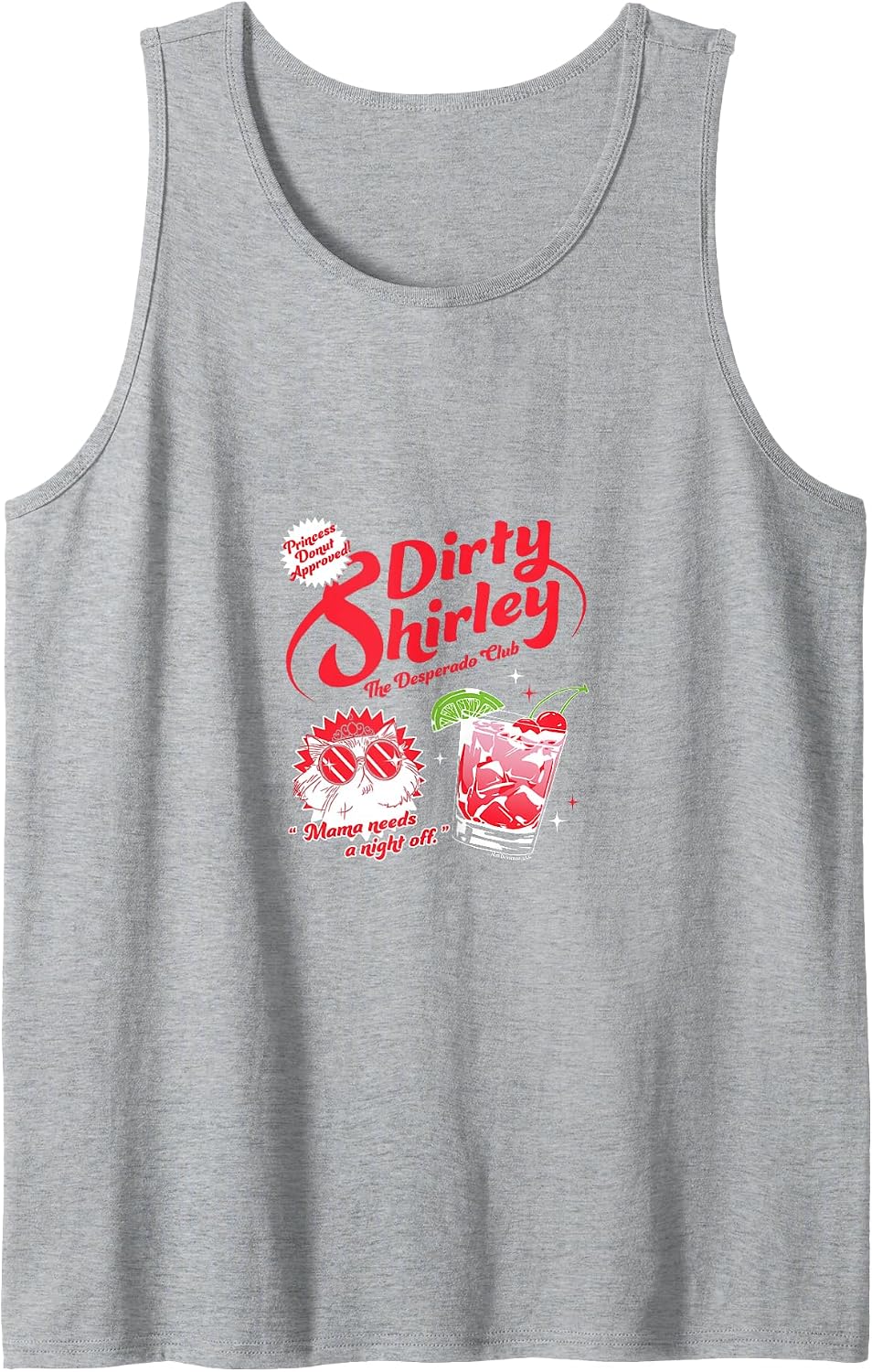 DCC Dirty Shirley Desperado Club Ad with Princess Donut Book Tank Top