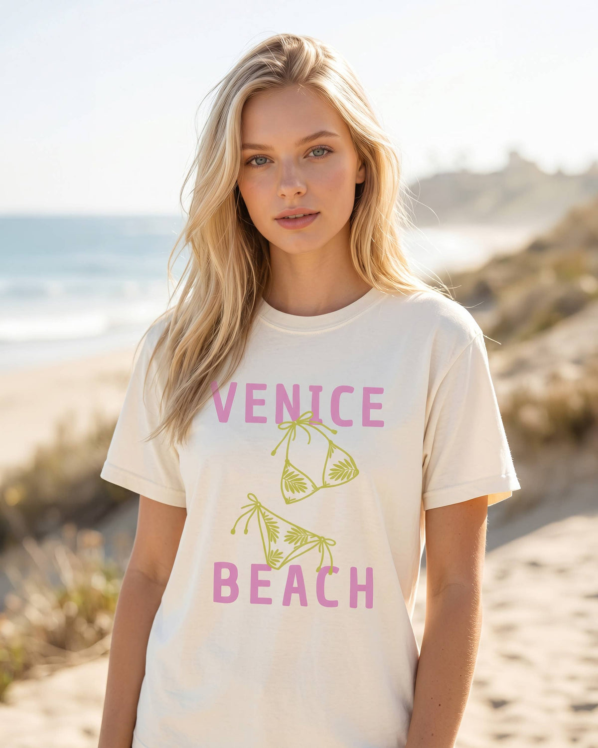 Venice Beach Bikini Shirt, Custom Local Coastal Graphic Tee