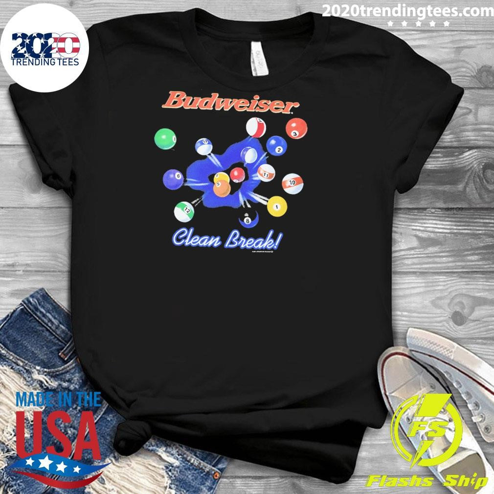 90S Budweiser Clean Break Heavy Faded Black Tee Shirt