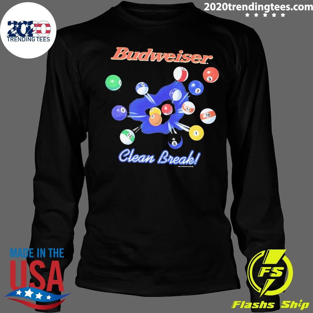 90S Budweiser Clean Break Heavy Faded Black Tee Shirt