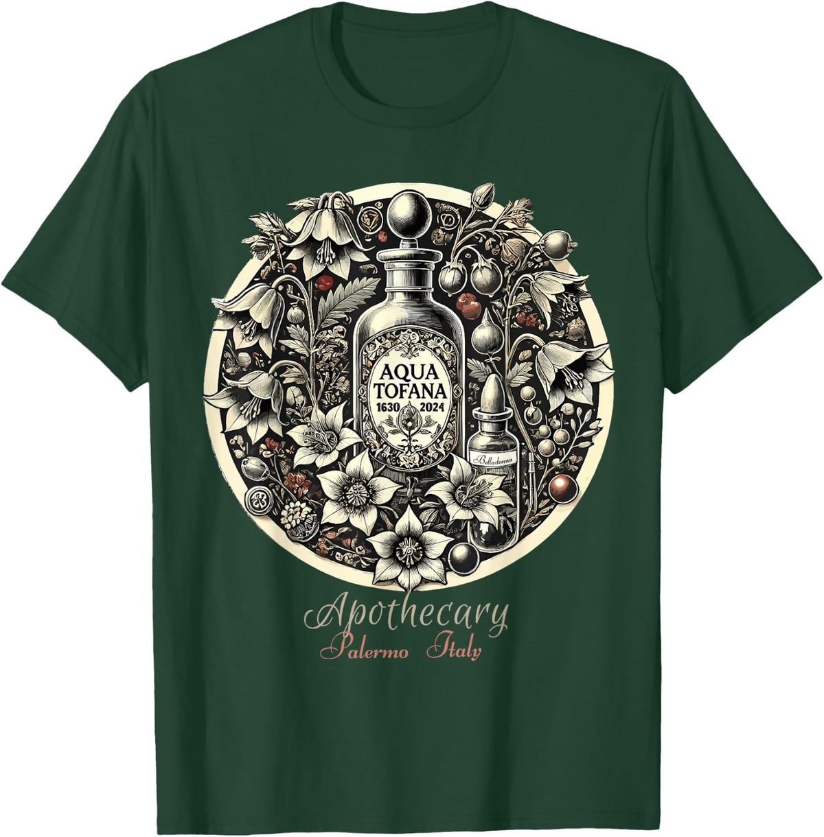 Aqua Tofana Dark Humor Botanic Beauty Costume Tee