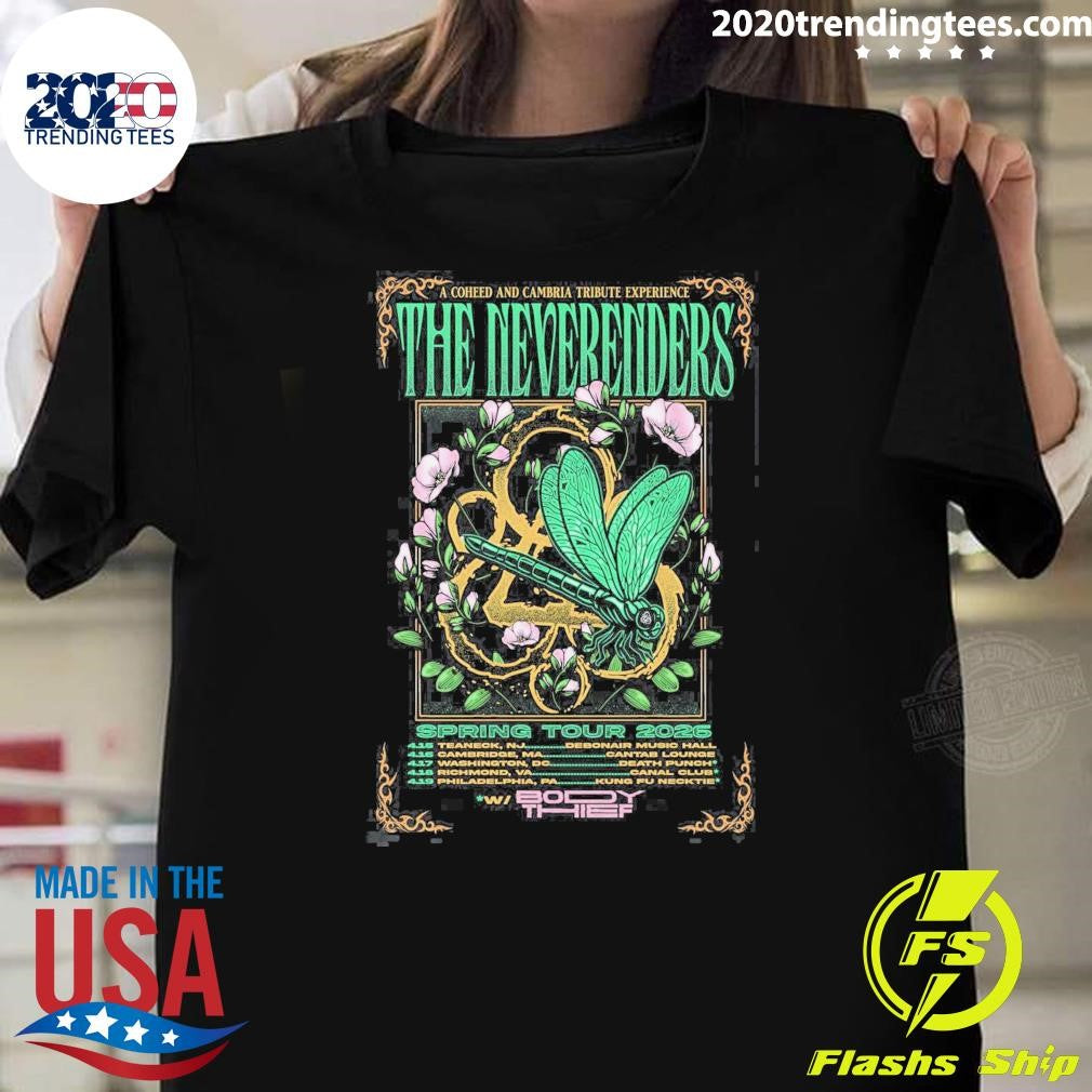 A Coheed and Cambria Tribute Experience The Neverenders Spring 2026 Tour Shirt