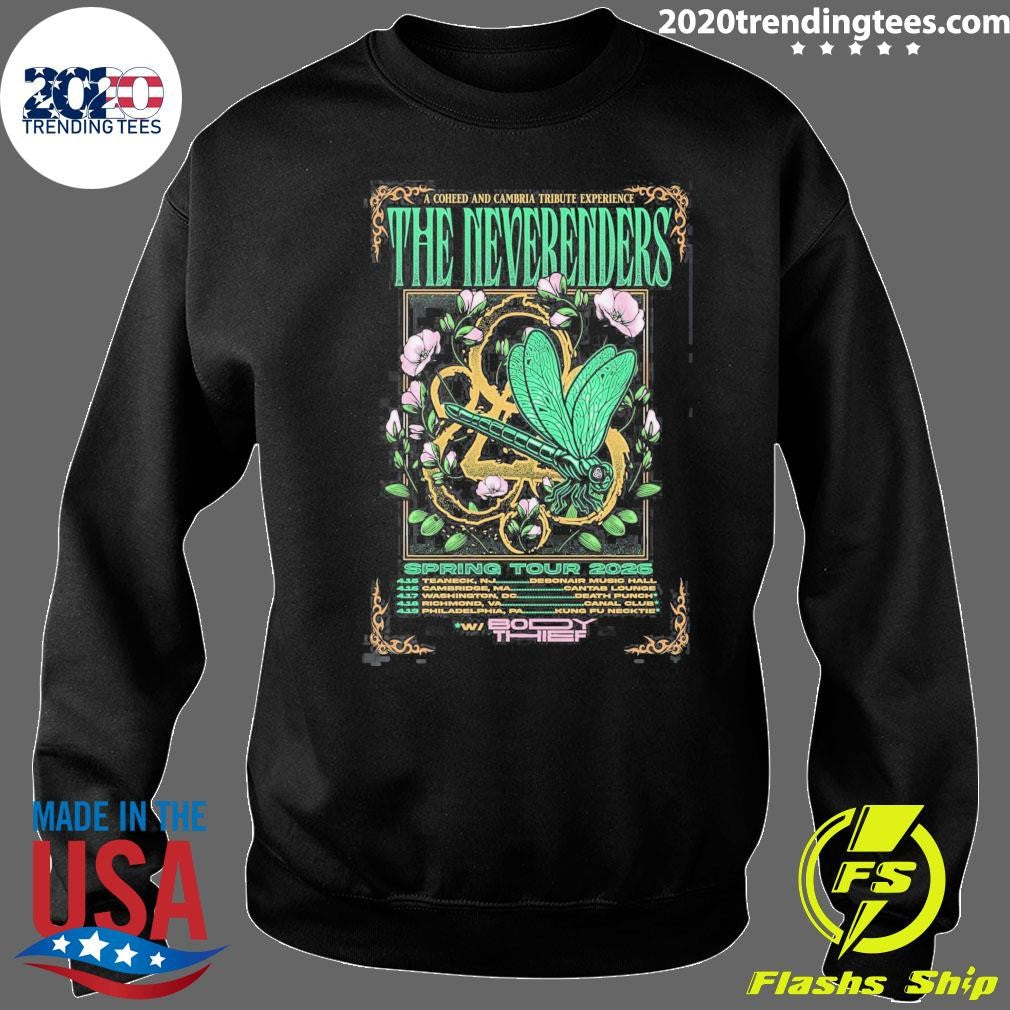 A Coheed and Cambria Tribute Experience The Neverenders Spring 2026 Tour Shirt