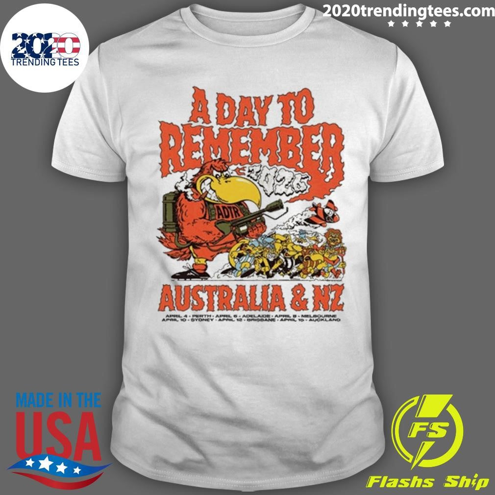 A Day To Remember Australia and NZ Tour 2026 Shirt