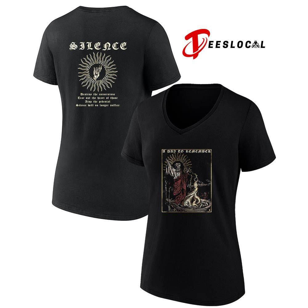 A Day To Remember Silence destroy the cornerstone tear out the heart graphic shirt