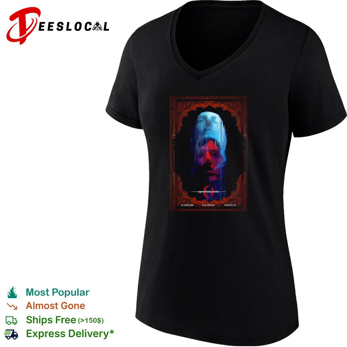 A Perfect Circle Warsaw Poland June 10 2026 concert poster shirt