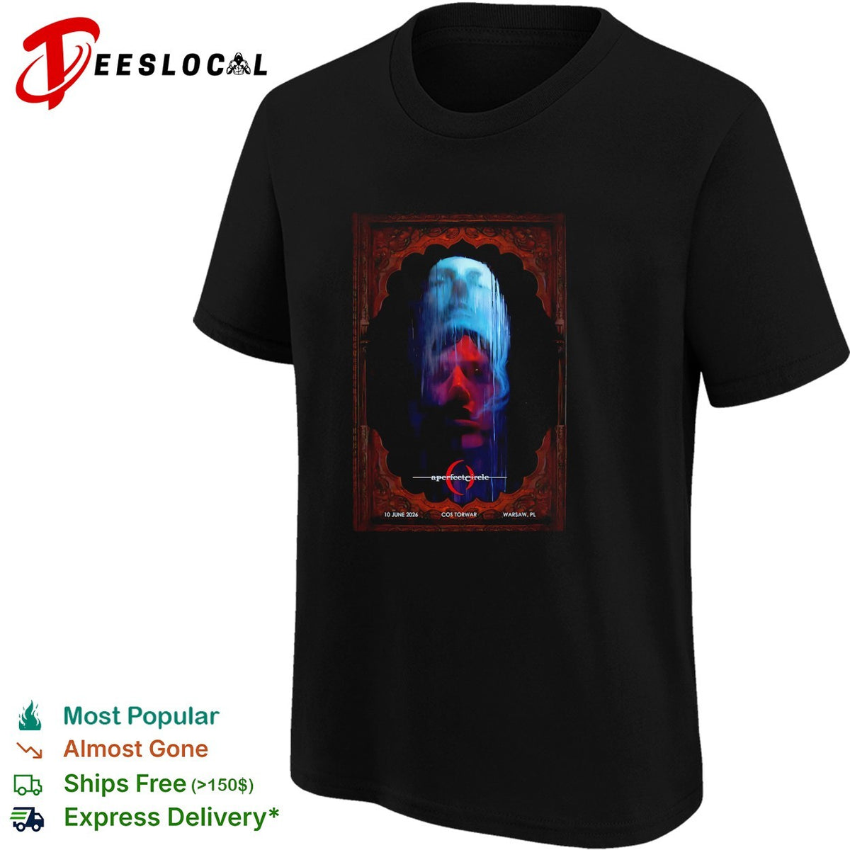 A Perfect Circle Warsaw Poland June 10 2026 concert poster shirt