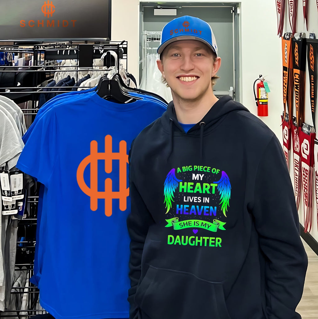 A big piece of my heart lives in heaven she is my daughter shirt
