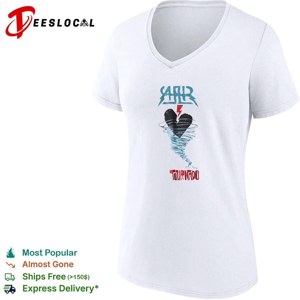 AAR Tournado Heart Lightning Bolt Logo Music Band shirt