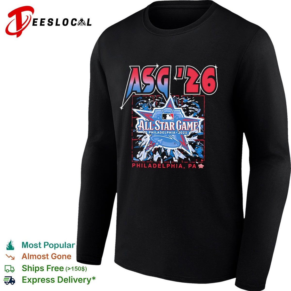 ASG 26 All Star Game Philadelphia 2026 Liberty Bell Baseball shirt