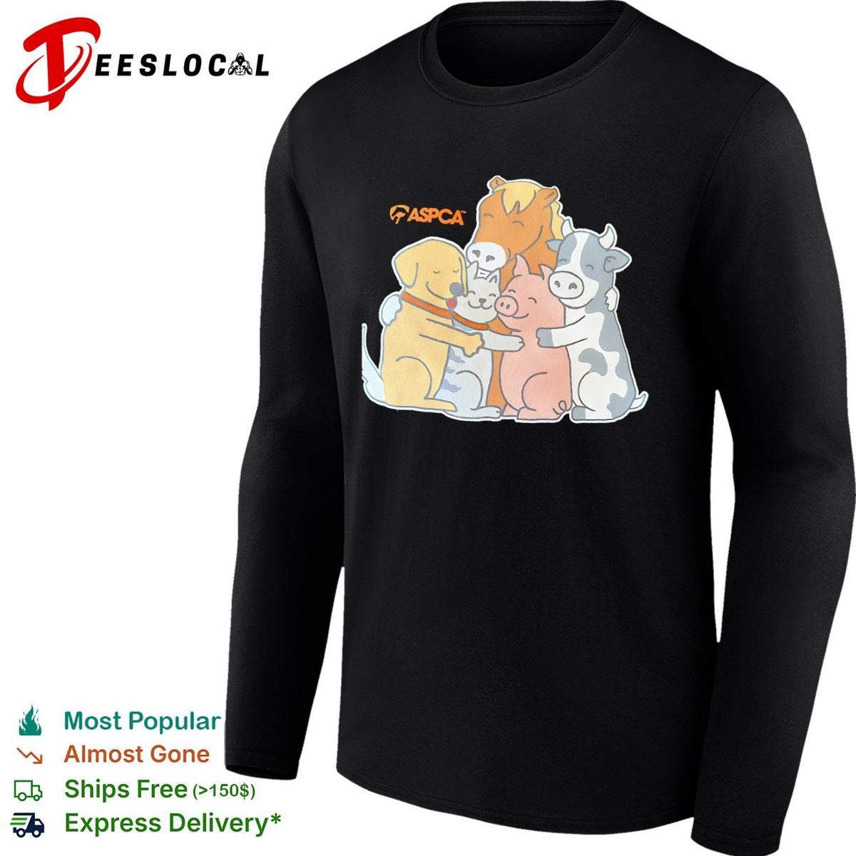 ASPCA Animal Friends Horse Dog Cat Pig Cow shirt