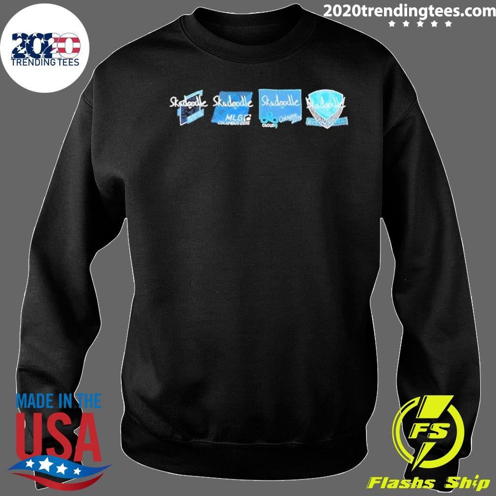 This Is A Skadoodle Music x4 Stickers Black Shirt