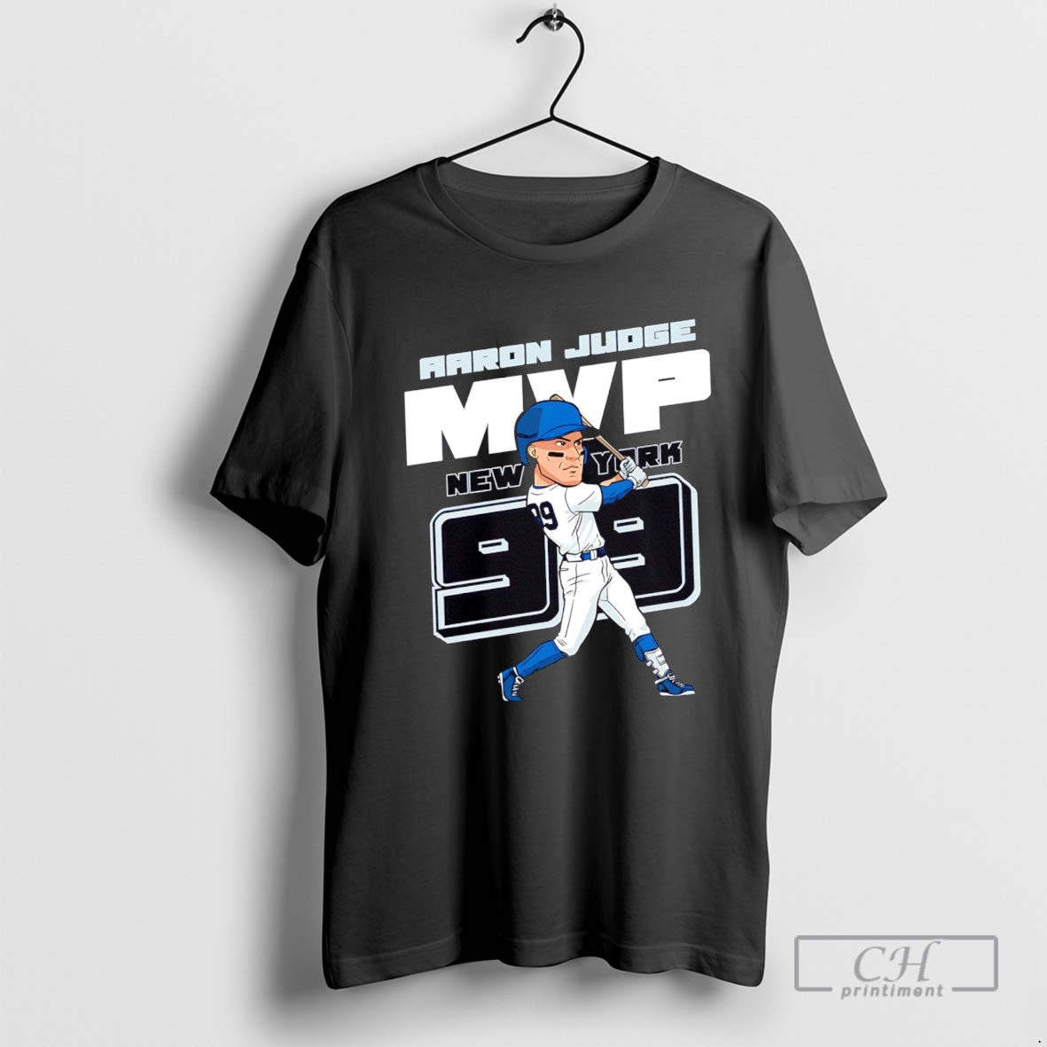 Aaron Judge Mvp New York 99 Baseball Player Cartoon Long Sleeve