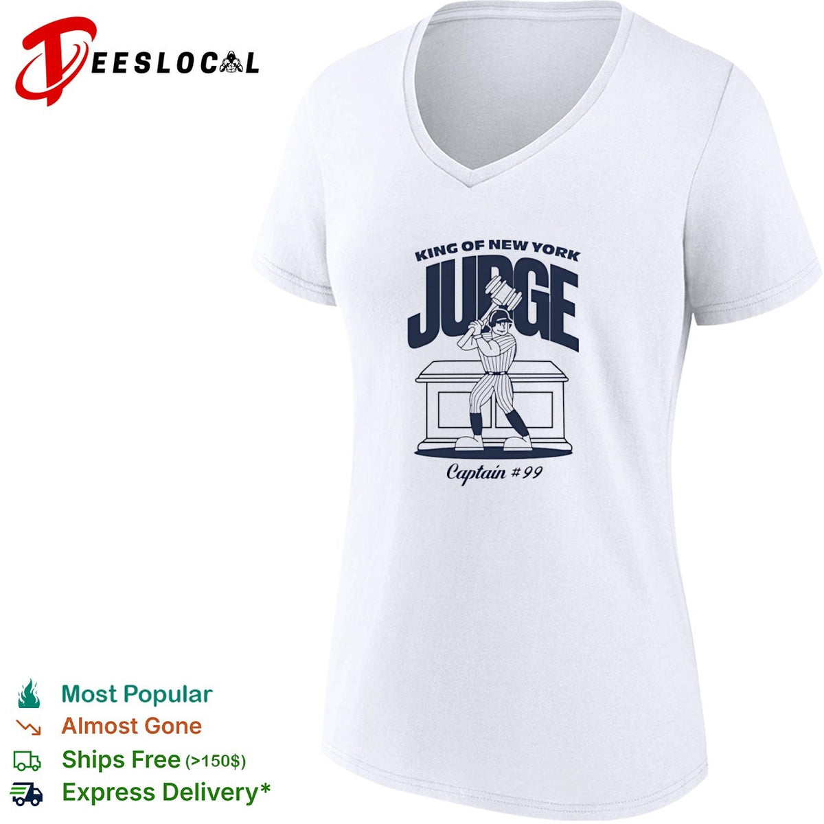 Aaron Judge New York Yankees MLB King of New York Judge Captain 99 Players shirt