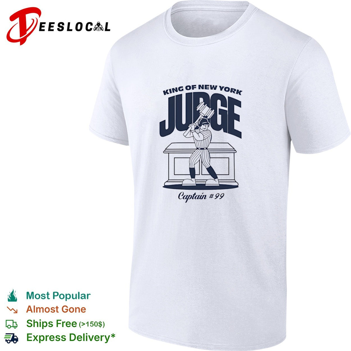 Aaron Judge New York Yankees MLB King of New York Judge Captain 99 Players shirt