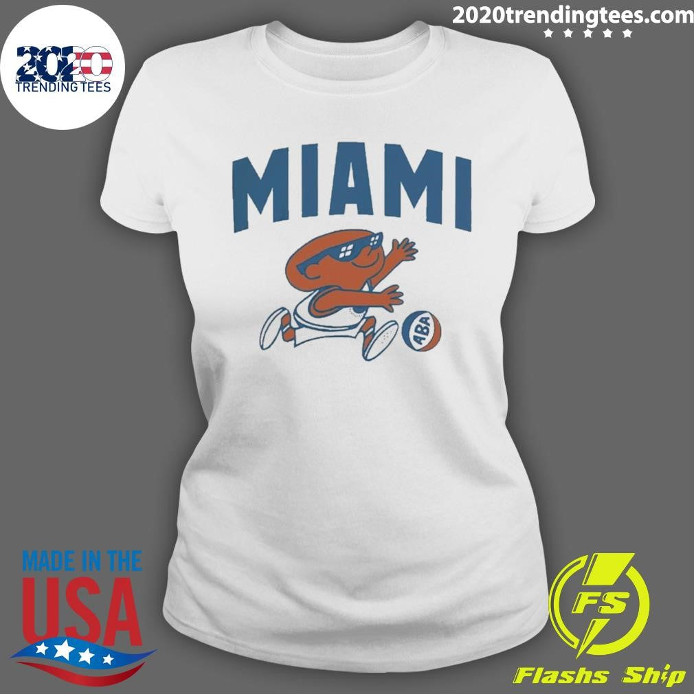 Aba Miami Floridians Dribbling Mascot Logo Shirt