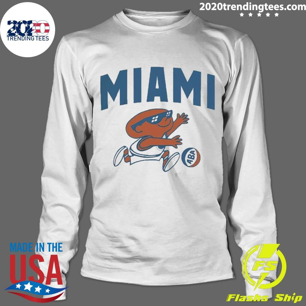Aba Miami Floridians Dribbling Mascot Logo Shirt