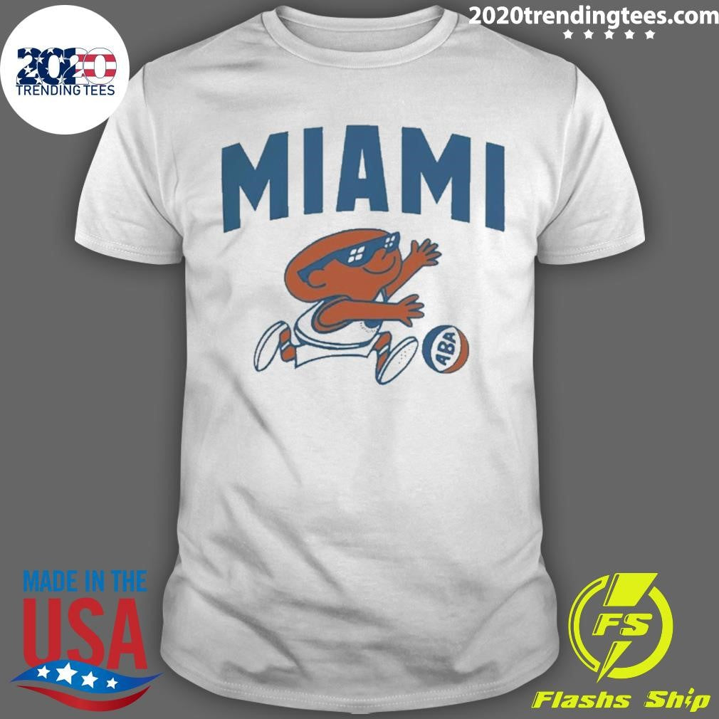Aba Miami Floridians Dribbling Mascot Logo Shirt