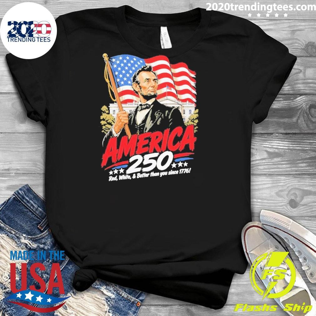 Abraham Lincoln 250 Patriotic 4th Of July Graphic Shirt