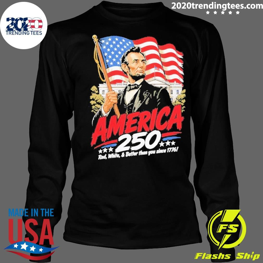 Abraham Lincoln 250 Patriotic 4th Of July Graphic Shirt