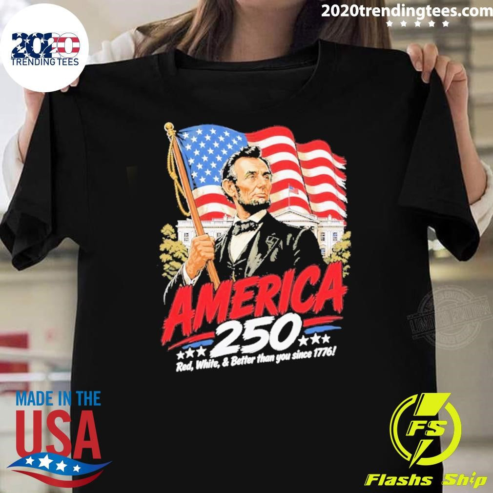 Abraham Lincoln 250 Patriotic 4th Of July Graphic Shirt