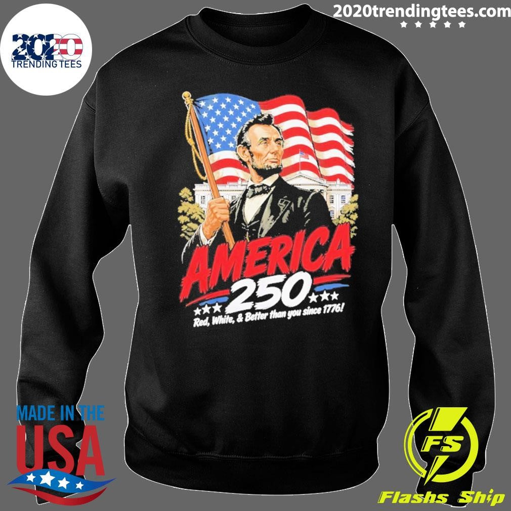Abraham Lincoln 250 Patriotic 4th Of July Graphic Shirt
