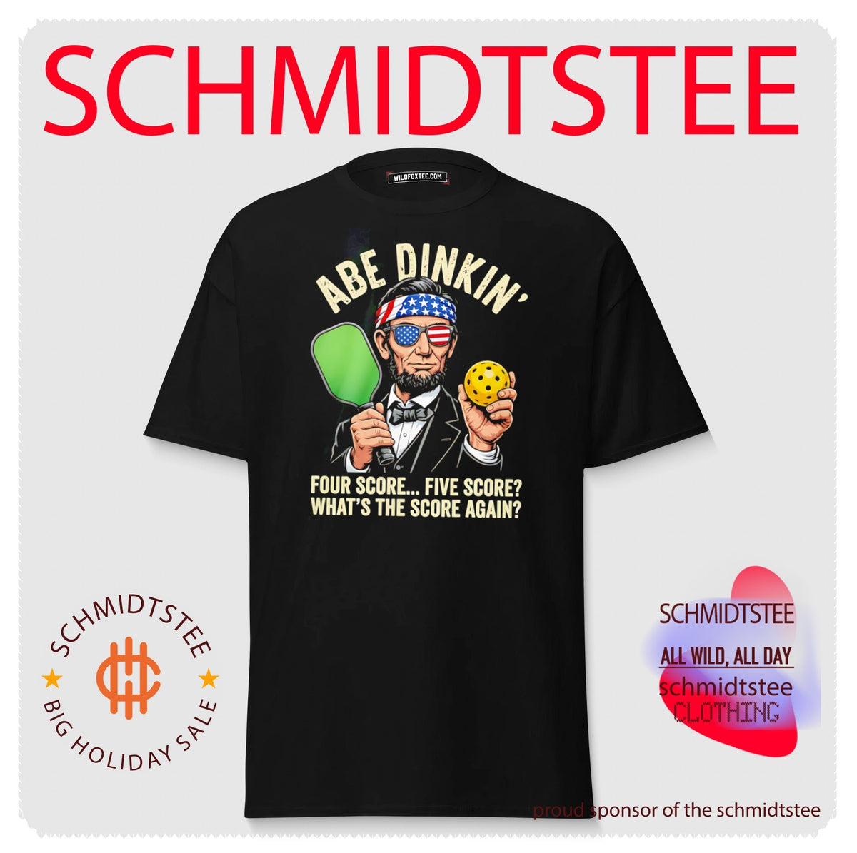 Abraham Lincoln Pickleball Abe Dinkin Four Score Five Score Shirt
