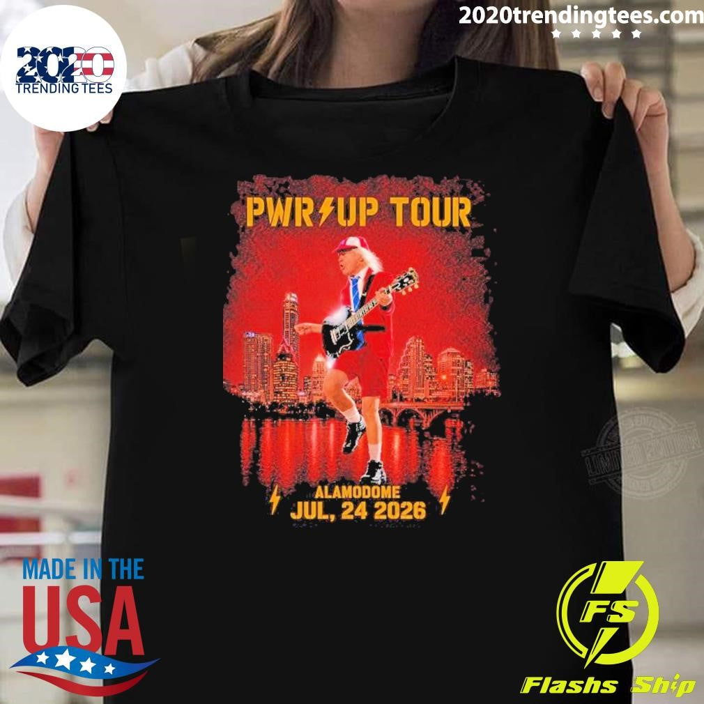 Acdc Pwr Up Tour 2026 San Antonio Texas Merch Tee At Alamodome On July 24 2026 Shirt