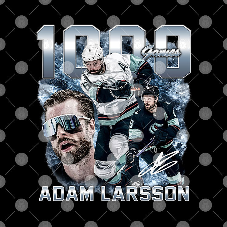 Adam Larsson Seattle 1000 Games Shirt
