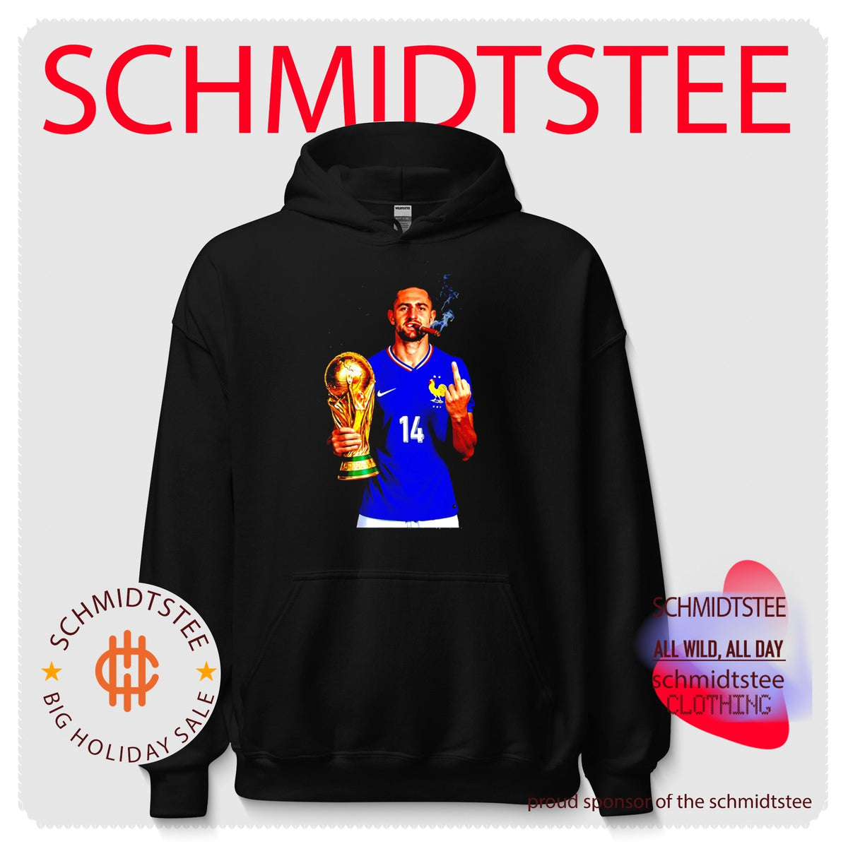 Adrien Rabiot France National Team World Cup Champion middle finger shirt
