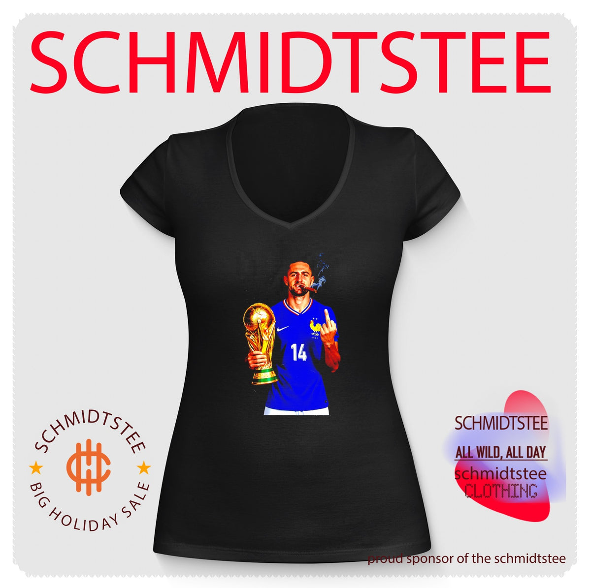 Adrien Rabiot France National Team World Cup Champion middle finger shirt