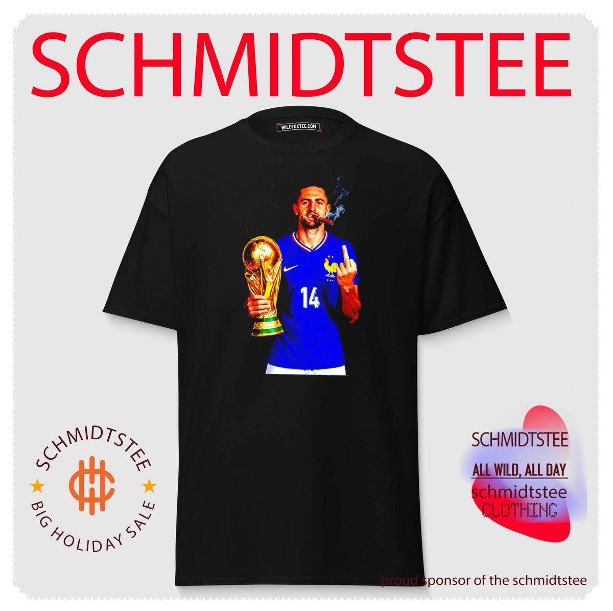 Adrien Rabiot France National Team World Cup Champion middle finger shirt