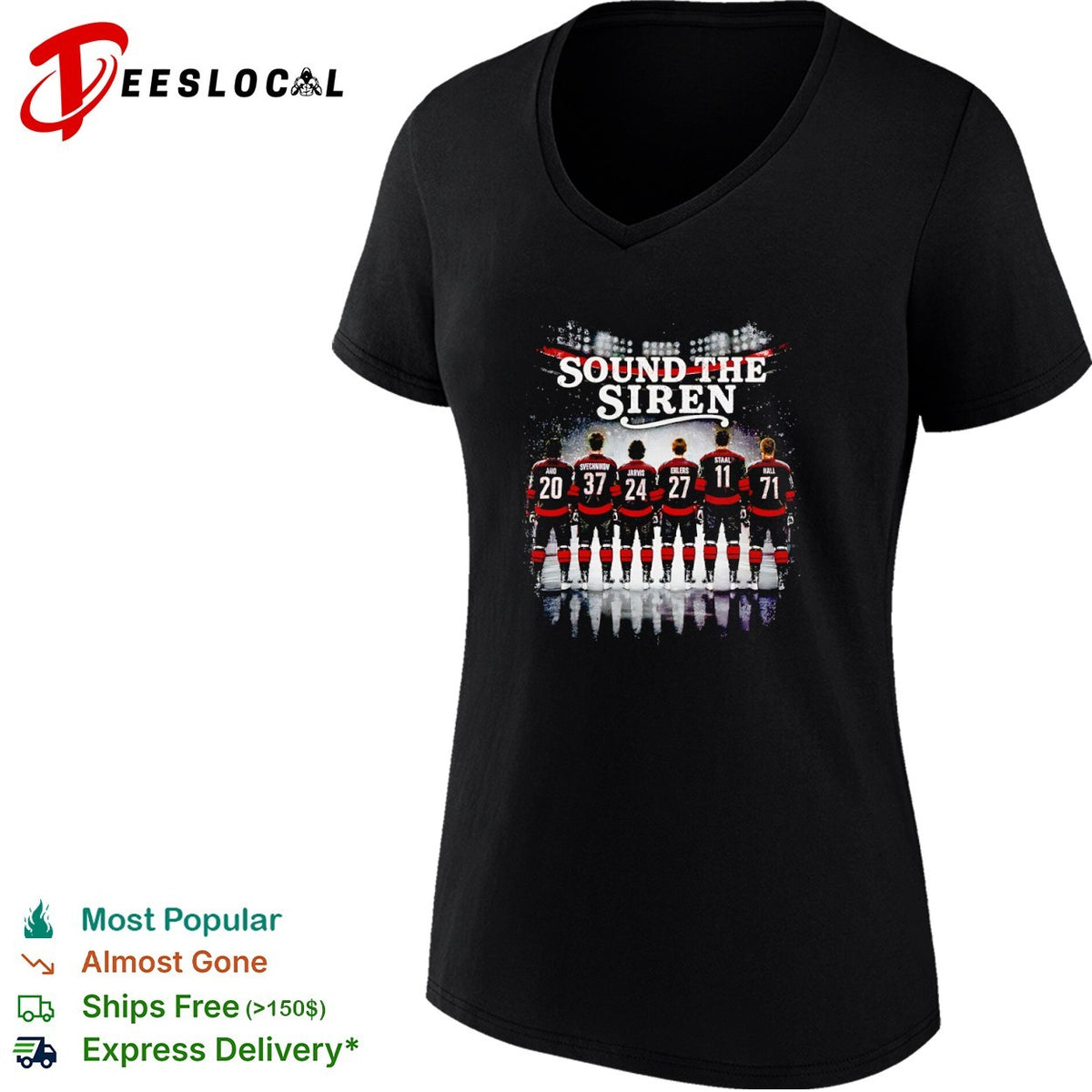 Aho Svechnikov Jarvis Ehlers Staal Hall Sound the Siren Carolina Hurricanes shirt
