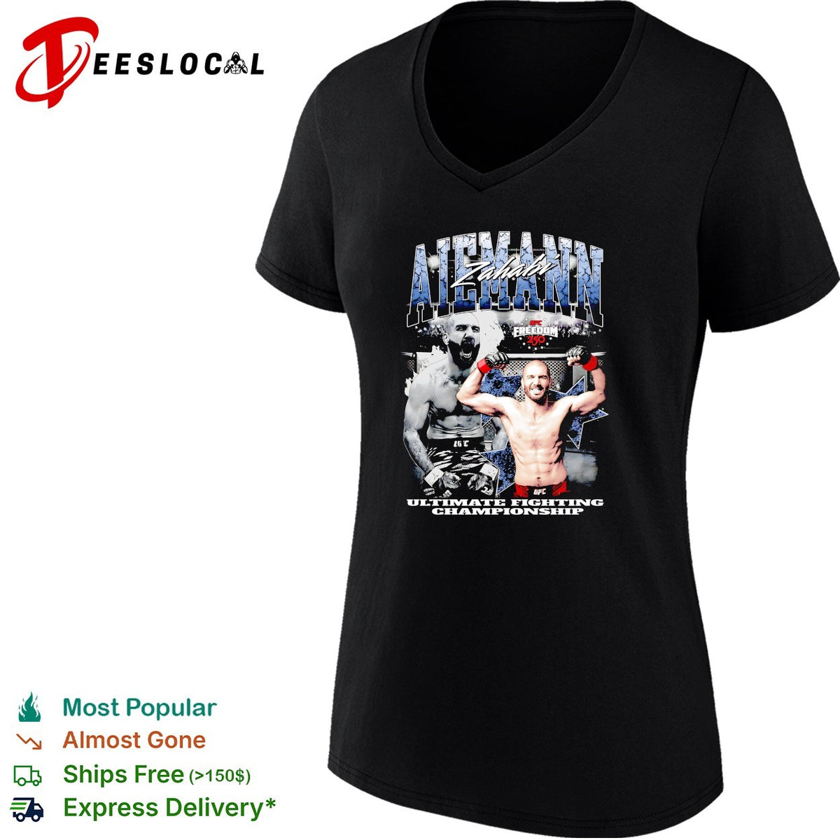 Aiemann Zahabi UFC Freedom 250 Ultimate Fighting Championship poster shirt